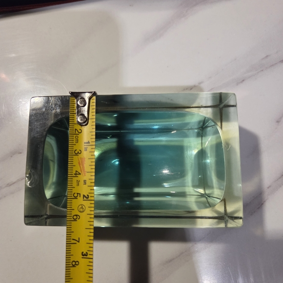 Vibrant Teal Glass Art Sculpture Vintage Murano Sommerso glass - Picture 7 of 13